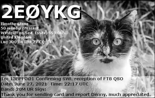 13BFF001 Eqsl Cards 