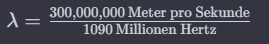 lamda=Geschwindigkeitdurch freqenz2