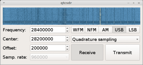 QTCSDR Control GUI