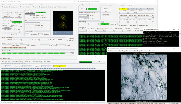 XRIT Decoder Screens